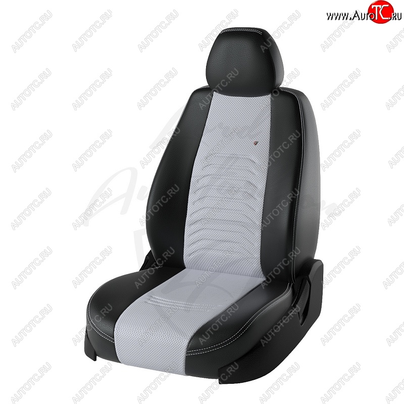 7 799 р. Чехлы для сидений (к-я Comfort) Lord Autofashion Денвер (экокожа) KIA Cerato 2 TD седан (2008-2013) (Чёрный, вставка белая)  с доставкой в г. Керчь