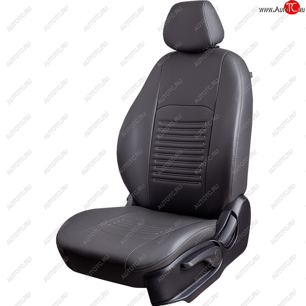 13 399 р. Чехлы сидений (Илана+Орегон, 60/40 2Г) Турин  KIA Cerato  2 TD (2008-2013) седан (серый/серый)  с доставкой в г. Керчь