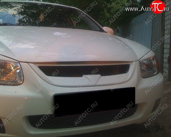 3 749 р. Решётка радиатора RoadRuns KIA Cerato 1 LD седан дорестайлинг (2003-2007) (Неокрашенная)  с доставкой в г. Керчь