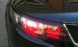 1 649 р. Реснички на фары CT KIA Cerato 2 TD седан (2008-2013) (Неокрашенные)  с доставкой в г. Керчь. Увеличить фотографию 2