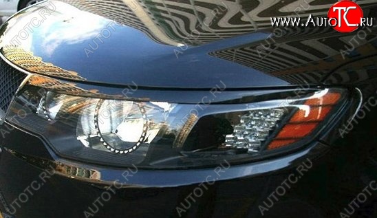1 649 р. Реснички на фары CT KIA Cerato 2 TD седан (2008-2013) (Неокрашенные)  с доставкой в г. Керчь