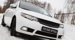 4 199 р. Решётка радиатора (Forte) RA KIA Cerato 2 TD седан (2008-2013) (Поверхность глянец (под окраску), Неокрашенная)  с доставкой в г. Керчь. Увеличить фотографию 2