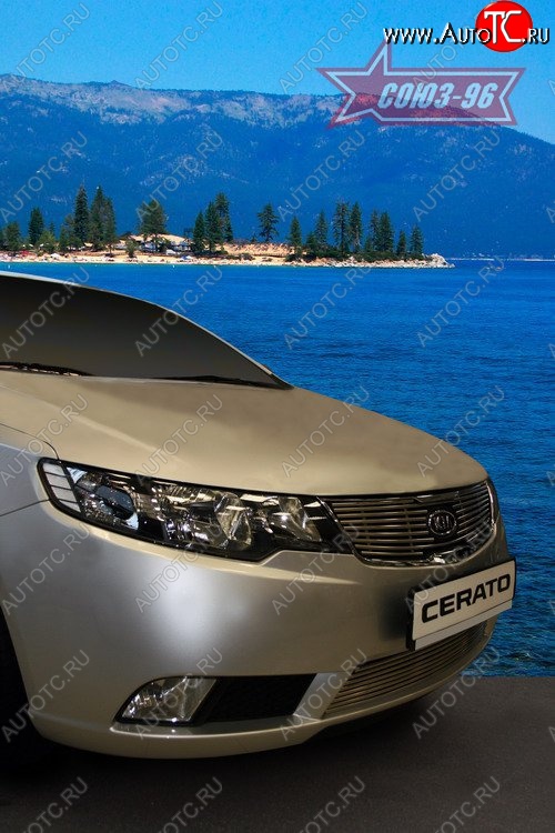 4 364 р. Декоративный элемент решетки радиатора Souz-96 (d10) KIA Cerato 2 TD седан (2008-2013)  с доставкой в г. Керчь