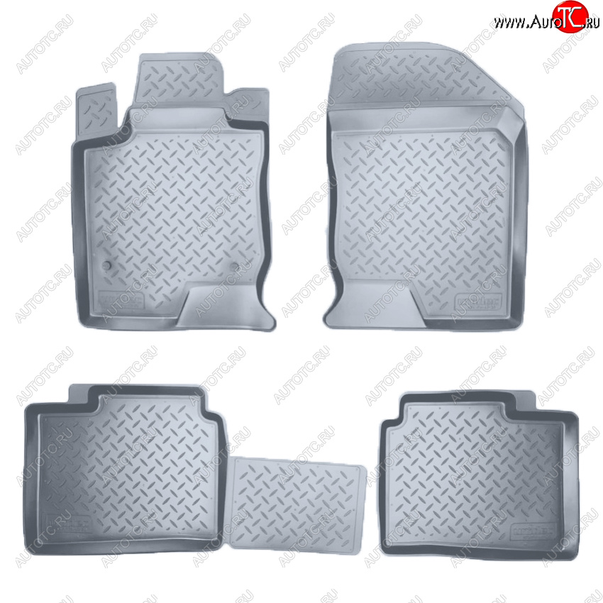3 179 р. Коврики салона Norplast Unidec  KIA Magentis (2005-2010) (Цвет: серый)  с доставкой в г. Керчь