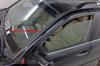 1 699 р. Водостоки (дефлектора) лобового стекла Стрелка 11 KIA Mohave HM дорестайлинг (2008-2017)  с доставкой в г. Керчь. Увеличить фотографию 2