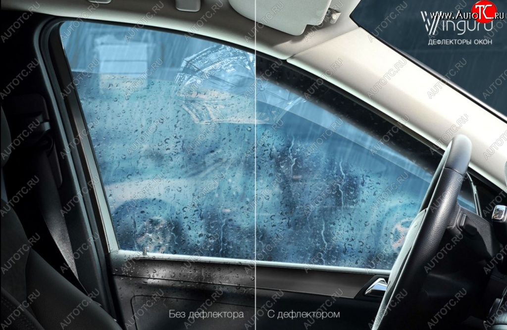 3 399 р. Дефлектора окон Vinguru (накладные) KIA Optima 3 TF дорестайлинг седан (2010-2013)  с доставкой в г. Керчь