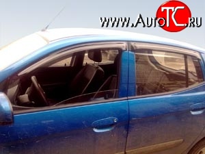 611 р. Дефлекторы окон (ветровики) Novline 4 шт KIA Picanto 1 SA хэтчбэк 5 дв. дорестайлинг (2003-2007)  с доставкой в г. Керчь