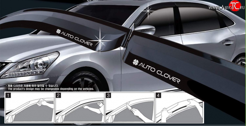 1 099 р. Дефлектора окон Avtoclover KIA Picanto 1 SA хэтчбэк 5 дв. дорестайлинг (2003-2007)  с доставкой в г. Керчь