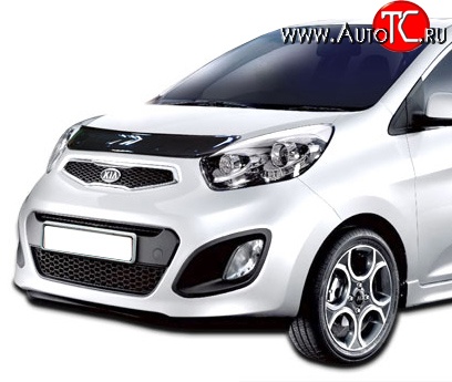 529 р. Дефлектор капота NovLine KIA Picanto 2 TA хэтчбэк 5 дв. рестайлинг (2015-2017)  с доставкой в г. Керчь
