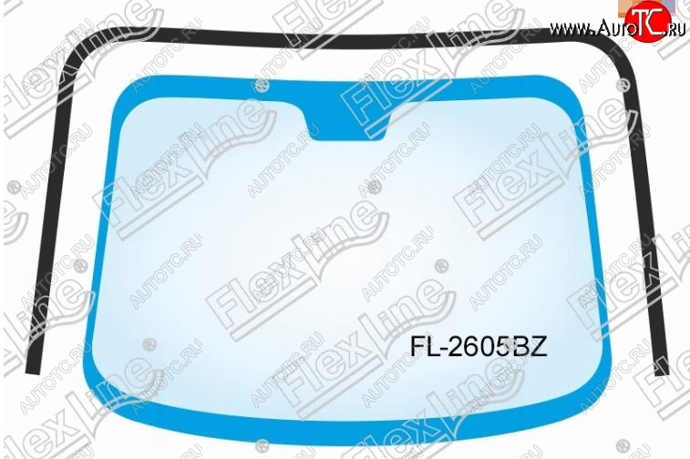 2 199 р. Молдинг лобового стекла FlexLine KIA Rio 2 JB дорестайлинг, хэтчбэк 5 дв. (2005-2009)  с доставкой в г. Керчь