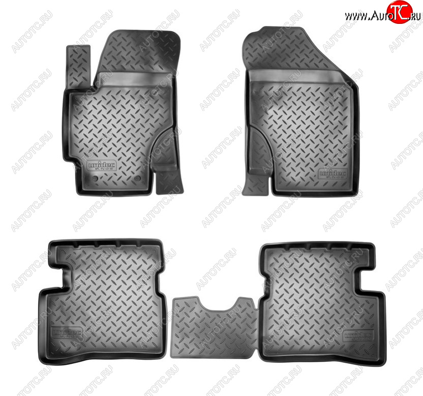 2 699 р. Коврики салона Norplast Unidec  KIA Rio ( 2 JB,  4 FB) (2005-2025) дорестайлинг седан, дорестайлинг, хэтчбэк 5 дв., рестайлинг, хэтчбэк 5 дв., рестайлинг седан (Цвет: бежевый)  с доставкой в г. Керчь