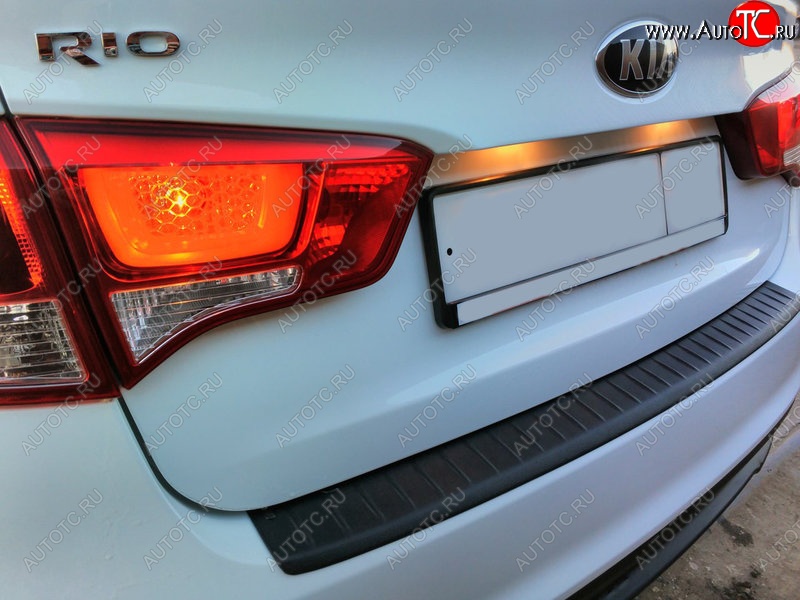1 089 р. Накладка защитная на задний бампер Yuago KIA Rio 3 QB дорестайлинг седан (2011-2015)  с доставкой в г. Керчь