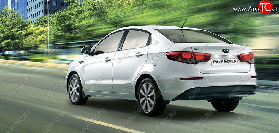 4 749 р. Задний бампер Стандартный KIA Rio 3 QB рестайлинг седан (2015-2017) (Окрашенный)  с доставкой в г. Керчь