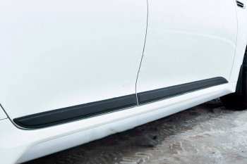 Молдинг двери RA (вариант 1, комплект 4 шт.) KIA Rio  3 QB (2011-2017) дорестайлинг седан, дорестайлингхэтчбек5дв., рестайлинг седан, рестайлингхэтчбек5дв. (Поверхность шагрень)