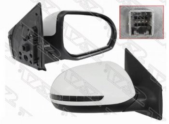 Правое боковое зеркало заднего вида SAT (поворот, 5 контактов) KIA Rio 3 QB дорестайлинг седан (2011-2015)