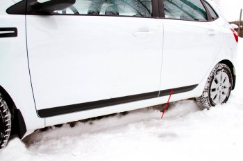 Молдинг двери RA (вариант 1, задний левый) KIA Rio  3 QB (2011-2017) дорестайлинг седан, дорестайлингхэтчбек5дв., рестайлинг седан, рестайлингхэтчбек5дв.