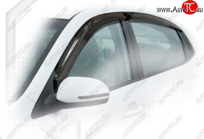2 099 р. Дефлектора окон CA-Plastiс KIA Rio 3 QB дорестайлинг седан (2011-2015) (Classic полупрозрачный, Без хром.молдинга, Крепление только на скотч)  с доставкой в г. Керчь