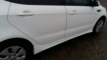 4 099 р. Пороги накладки Drive KIA Rio 3 QB хэтчбек 5 дв. рестайлинг (2015-2017) (Неокрашенные)  с доставкой в г. Керчь. Увеличить фотографию 3
