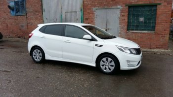 4 099 р. Пороги накладки Drive KIA Rio 3 QB хэтчбек 5 дв. рестайлинг (2015-2017) (Неокрашенные)  с доставкой в г. Керчь. Увеличить фотографию 4