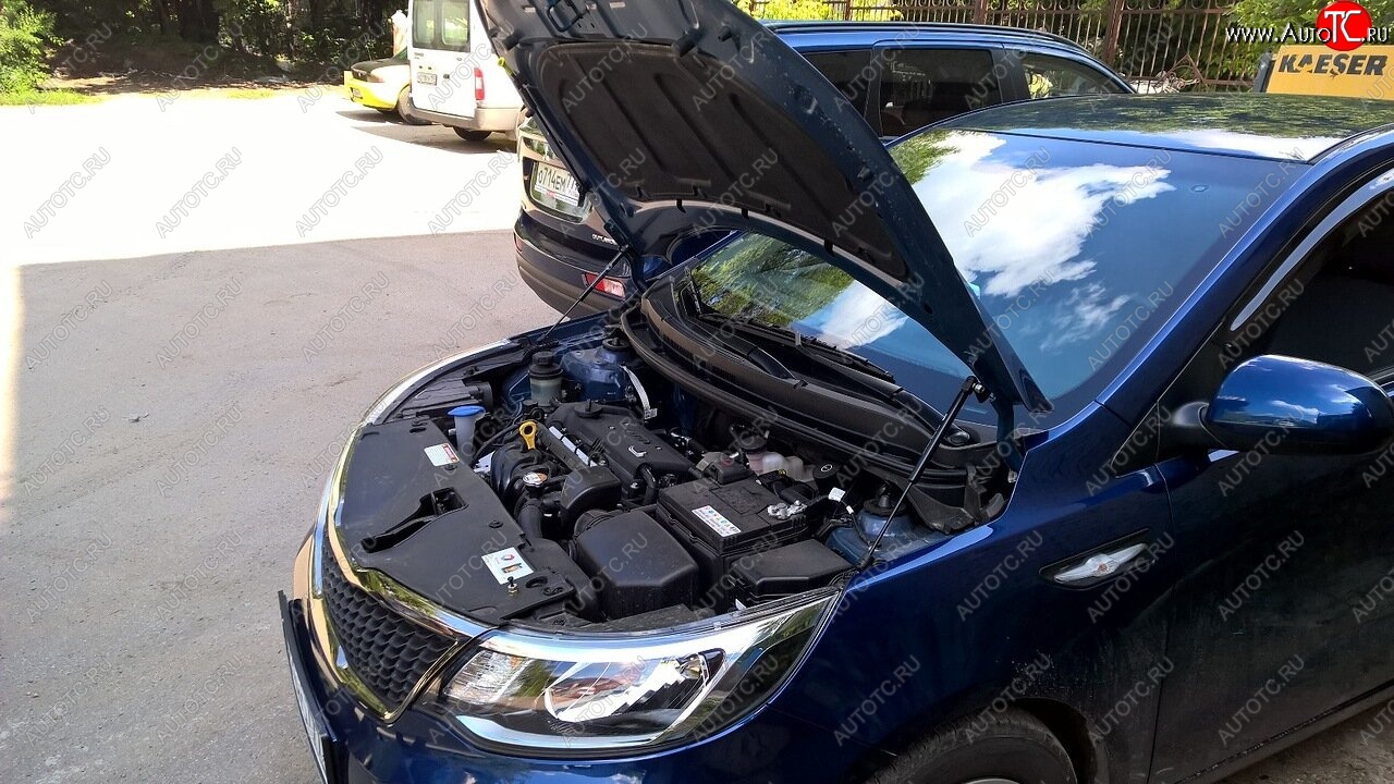 1 999 р. Упоры капота Russtal KIA Rio 3 QB хэтчбек 5 дв. рестайлинг (2015-2017)  с доставкой в г. Керчь