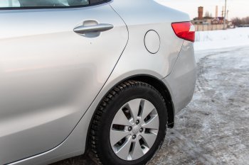4 549 р. Защитные накладки на арки ArtForm KIA Rio 3 QB дорестайлинг седан (2011-2015) (Поверхность: шагрень)  с доставкой в г. Керчь. Увеличить фотографию 2