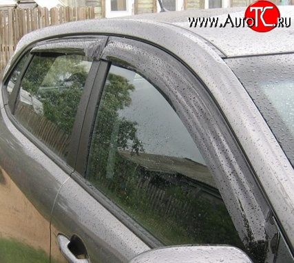3 199 р. Комплект дефлекторов окон (ветровиков) 4 шт. (хетчбек) SIM KIA Rio 3 QB дорестайлингхэтчбек5дв. (2011-2015)  с доставкой в г. Керчь
