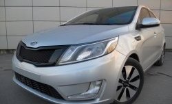 3 639 р. Решётка радиатора Pandora KIA Rio 3 QB дорестайлинг седан (2011-2015) (Неокрашенная)  с доставкой в г. Керчь. Увеличить фотографию 3