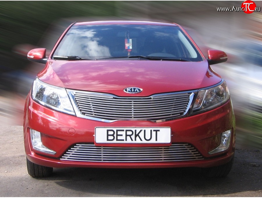 4 999 р. Декоративная вставка решетки радиатора QB Berkut KIA Rio 3 QB хэтчбек 5 дв. дорестайлинг (2011-2015)  с доставкой в г. Керчь
