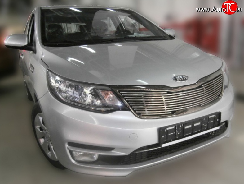 4 899 р. Декоративная вставка решетки радиатора Berkut KIA Rio 3 QB хэтчбек 5 дв. рестайлинг (2015-2017)  с доставкой в г. Керчь