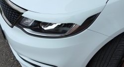 1 849 р. Реснички на фары BS KIA Rio 3 QB хэтчбек 5 дв. рестайлинг (2015-2017) (Неокрашенные)  с доставкой в г. Керчь. Увеличить фотографию 2