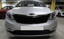 1 539 р. Сетка в решетку радиатора Russtal KIA Rio 3 QB хэтчбек 5 дв. рестайлинг (2015-2017) (черная)  с доставкой в г. Керчь. Увеличить фотографию 2