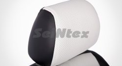 5 999 р. Чехлы для сидений SeiNtex (экокожа, белый цвет, 4 подголовника) KIA Rio 3 QB хэтчбек 5 дв. дорестайлинг (2011-2015)  с доставкой в г. Керчь. Увеличить фотографию 3