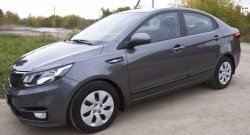 2 899 р. Молдинги RA (вариант 2, комплект 4 шт)  KIA Rio  3 QB (2015-2017) рестайлинг седан (Поверхность глянец (под окраску), Неокрашенные)  с доставкой в г. Керчь. Увеличить фотографию 5