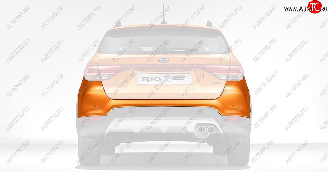 15 599 р. Задний бампер MOBIS (HYUNDAI/KIA) KIA Rio X-line (2017-2021) (Неокрашенный)  с доставкой в г. Керчь