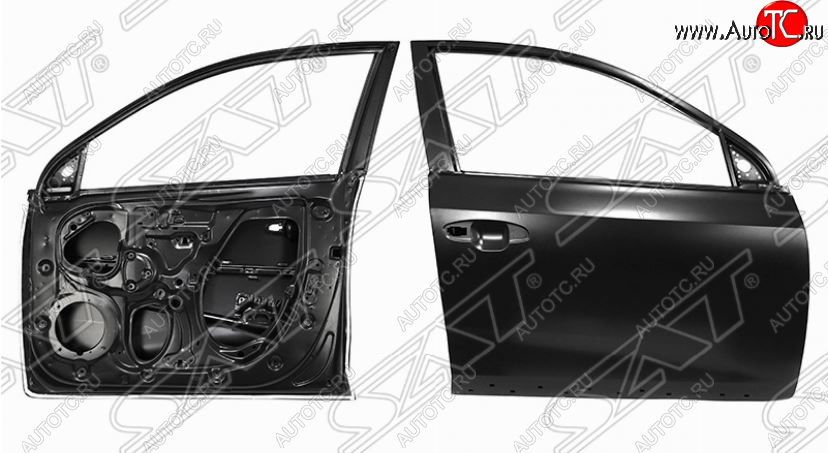 15 849 р. Правая дверь передняя SAT  KIA Rio  X-line (2017-2021) (Неокрашенная)  с доставкой в г. Керчь