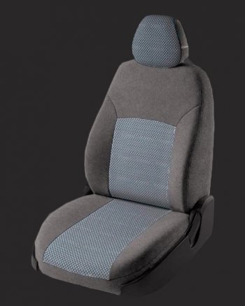 Чехлы для сидений Lord Autofashion Дублин (жаккард, спинка 60/40, 3 Г-образных подголовника) KIA Rio ( 4 FB,  X-line,  4 YB,  X) (2016-2025) дорестайлинг седан, дорестайлинг, хэтчбэк, рестайлинг, рестайлинг седан, рестайлинг, хэтчбэк (Серый, вставка Стежок Серый)