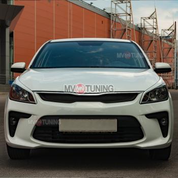 Реснички на фары MV-Tuning KIA Rio ( 4 FB,  4 YB) (2016-2020) дорестайлинг седан, дорестайлинг, хэтчбэк