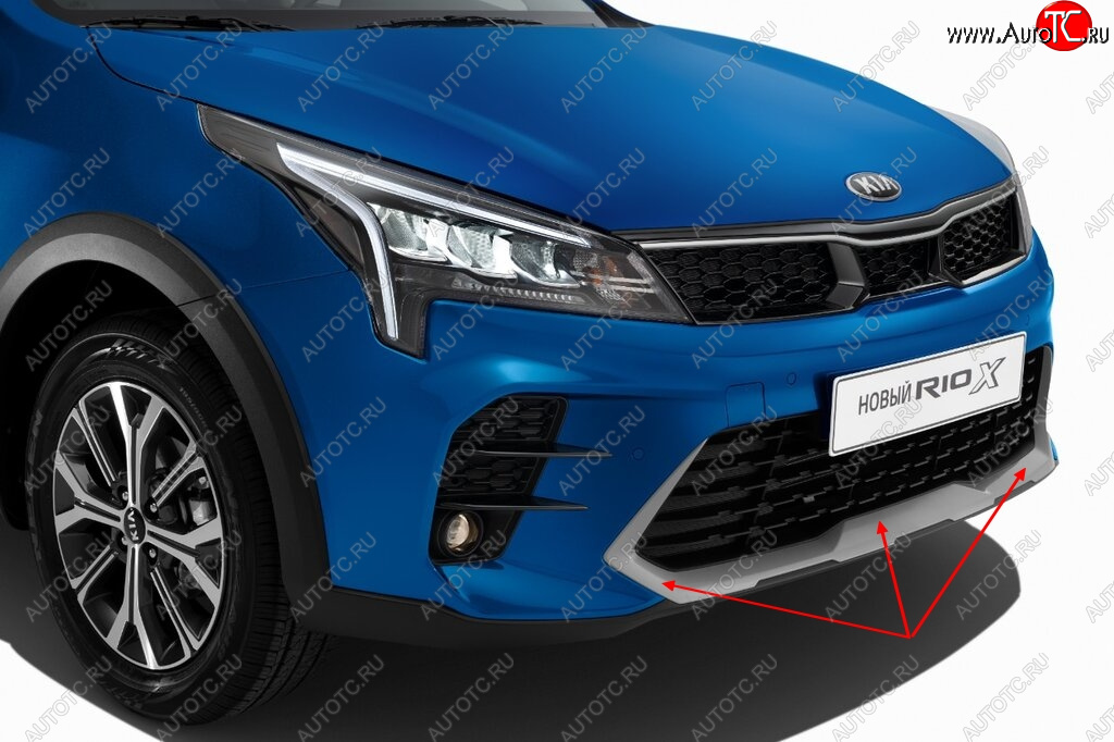 12 899 р. Вставка воздухозаборника переднего бампера Original KIA Rio X рестайлинг (2020-2025)  с доставкой в г. Керчь