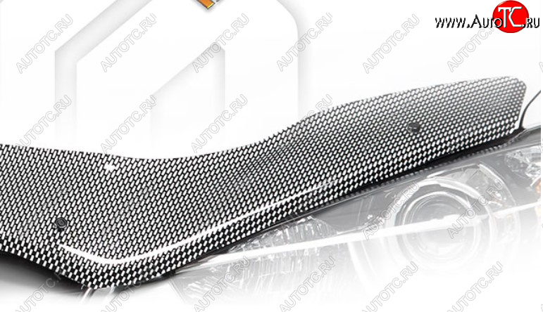 2 479 р. Дефлектор капота на CA-Plastic  KIA Rio  X (2020-2025) рестайлинг (Шелкография карбон-серебро)  с доставкой в г. Керчь
