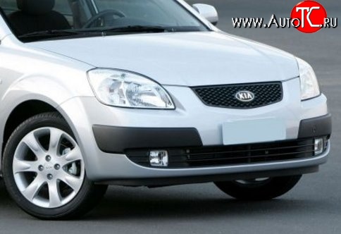 1 699 р. Передний бампер Стандартный KIA Rio 2 JB дорестайлинг седан (2005-2009) (Неокрашенный)  с доставкой в г. Керчь