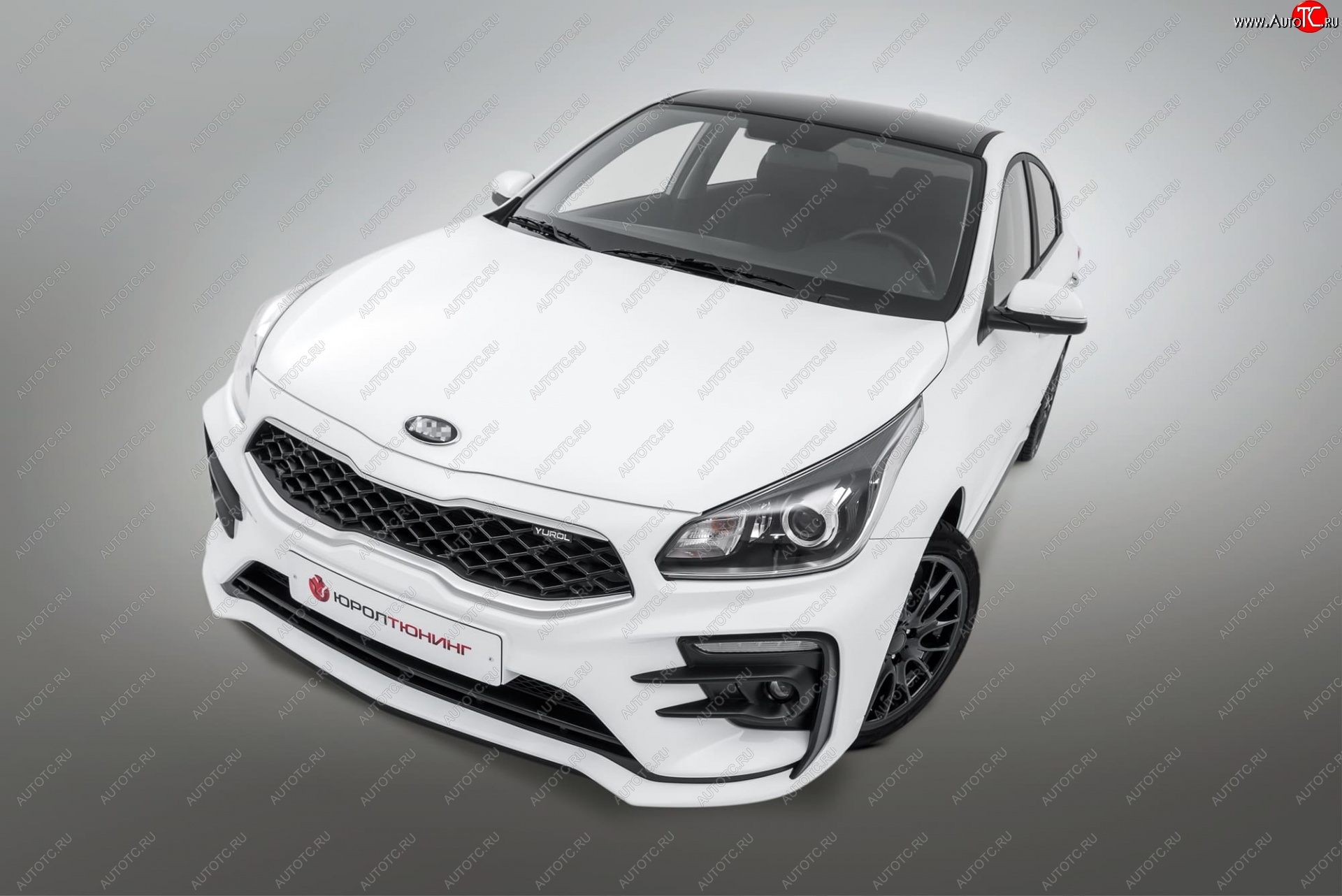 20 799 р. Передний бампер Kudos LUX  KIA Rio  4 FB (2016-2020) дорестайлинг седан (Под прямоугольные ДХО с ПТФ, Неокрашенный)  с доставкой в г. Керчь