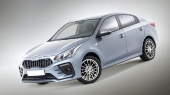 18 199 р. Передний бампер Kudos Original  KIA Rio  4 FB (2016-2020) дорестайлинг седан (Под прямоугольные ДХО с ПТФ, Неокрашенный)  с доставкой в г. Керчь. Увеличить фотографию 3