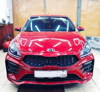 18 199 р. Передний бампер Kudos Original  KIA Rio  4 FB (2016-2020) дорестайлинг седан (Под прямоугольные ДХО с ПТФ, Неокрашенный)  с доставкой в г. Керчь. Увеличить фотографию 6