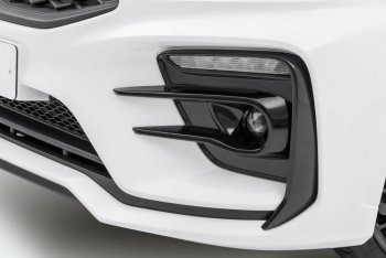 18 199 р. Передний бампер Kudos Romb  KIA Rio  4 FB (2016-2020) дорестайлинг седан (Под прямоугольные ДХО с ПТФ, Неокрашенный)  с доставкой в г. Керчь. Увеличить фотографию 3