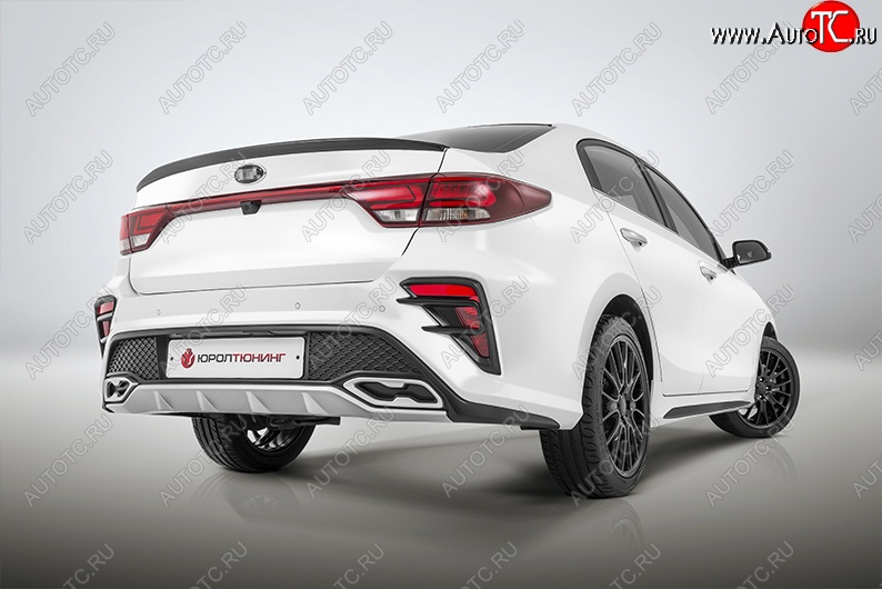 17 699 р. Задний бампер Kudos  KIA Rio  4 FB (2016-2020) дорестайлинг седан (Под парктроник, Неокрашенный)  с доставкой в г. Керчь