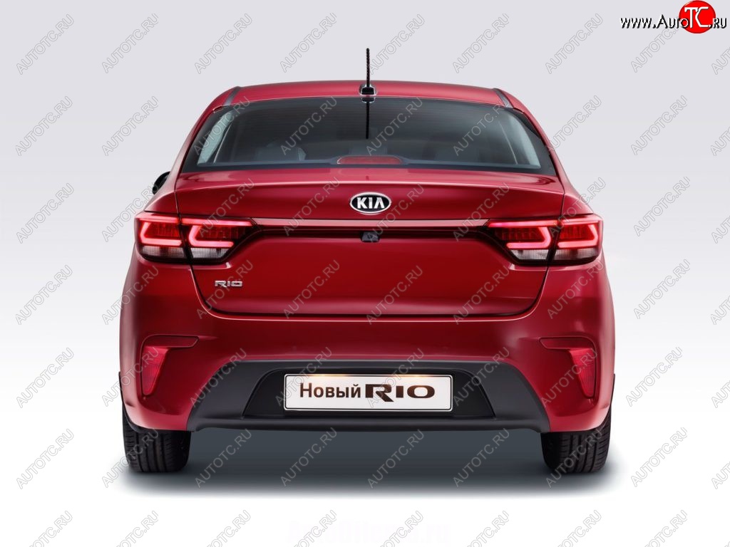 4 199 р. Задний бампер Стандартный KIA Rio 4 FB дорестайлинг седан (2016-2020) (Окрашенный)  с доставкой в г. Керчь