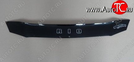 999 р. Дефлектор капота Russtal (короткий) KIA Rio 2 JB дорестайлинг, хэтчбэк 5 дв. (2005-2009)  с доставкой в г. Керчь