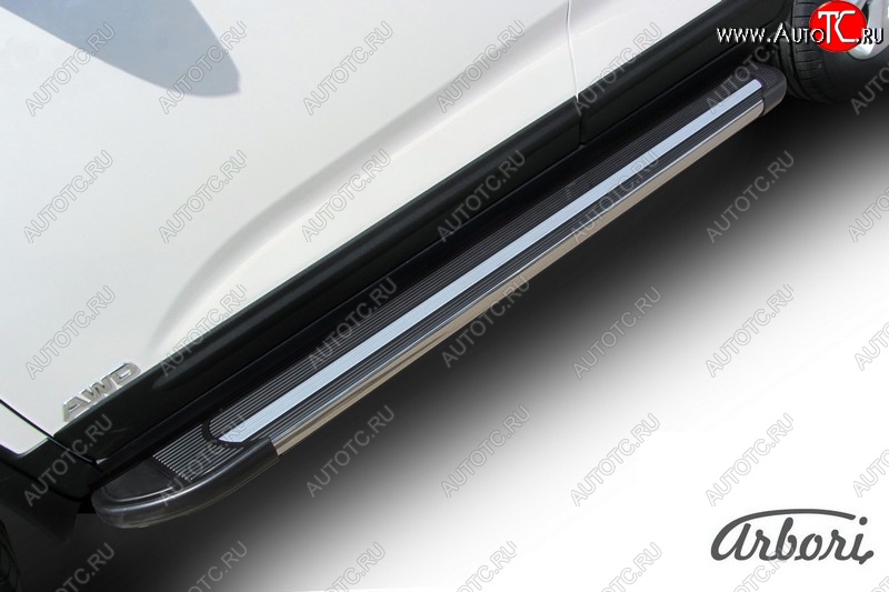 12 509 р. Порожки для ног Arbori Luxe Black KIA Sorento XM рестайлинг (2012-2015)  с доставкой в г. Керчь