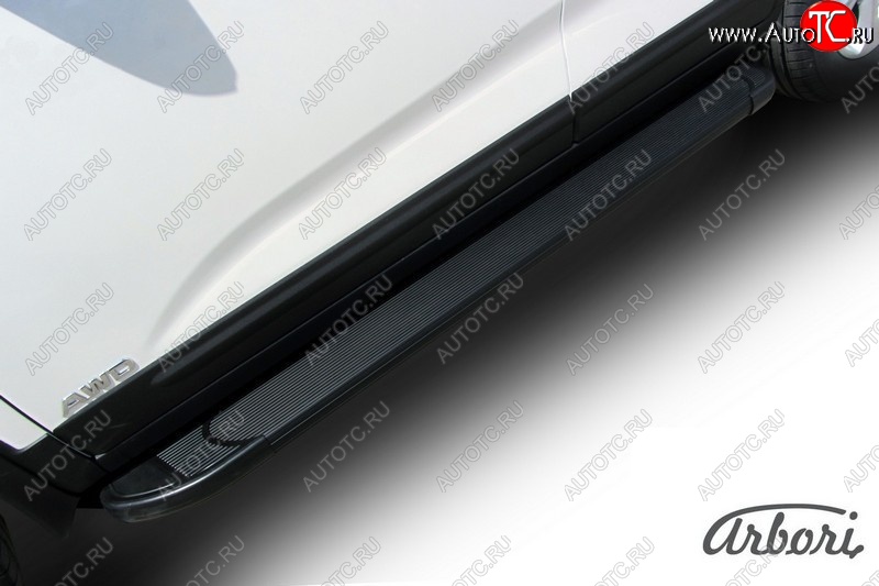 11 609 р. Порожки для ног Arbori Optima Black KIA Sorento XM рестайлинг (2012-2015)  с доставкой в г. Керчь