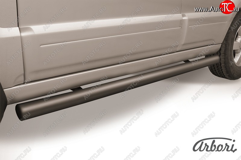 9 629 р. Защита штатных порогов Arbori (черная, d76 mm). KIA Sorento XM рестайлинг (2012-2015)  с доставкой в г. Керчь